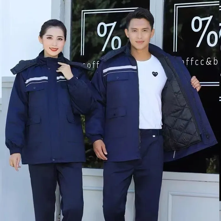 冬季防静电工作服棉袄棉衣加厚加油站上衣保暖棉服劳保可拆卸防寒