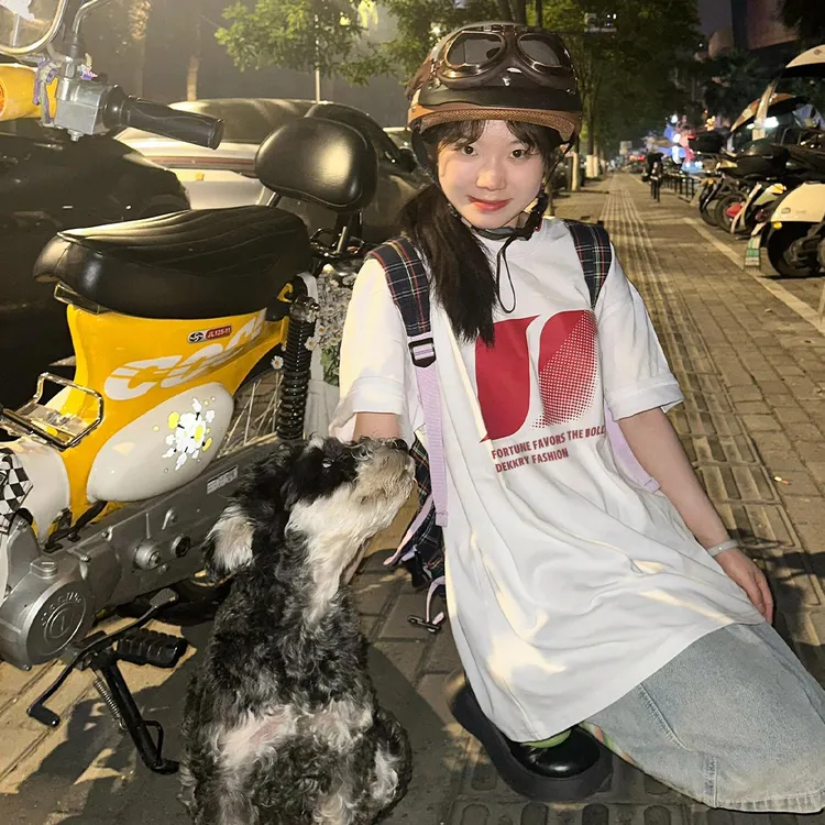 Labzaa潮牌欧若风字母印花短袖T恤女vintage纯棉春款打底内搭上衣