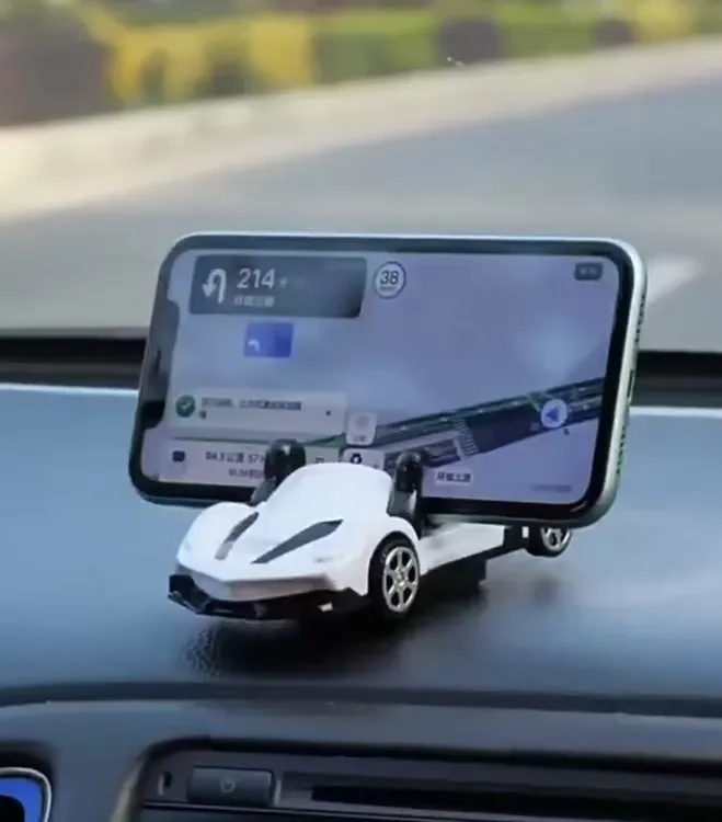 新款汽车模型车载手机支架汽车出风口导航支架高档风趣创意