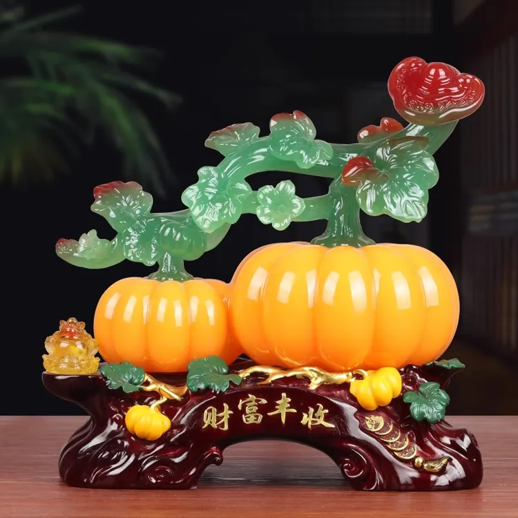 财富丰收南瓜摆件新中式客厅电视柜酒柜博古架装饰品乔迁新居礼品