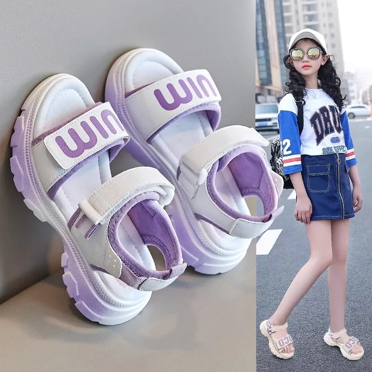 女童凉鞋2025新款夏季儿童时尚洋气公主鞋夏天防滑小女孩沙滩凉鞋