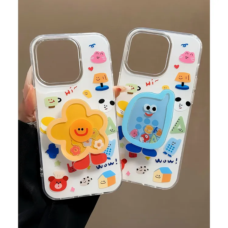 量尺猫咪花朵摇摇乐适用iPhone16苹果13手机壳15华为vivo小米oppo