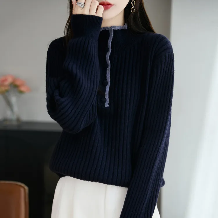 大码女装胖mm秋冬半高领女士毛衣遮肚子上衣高级感内搭针织打底衫