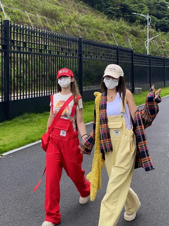 奶系牛仔背带裤女夏2025新款多巴胺穿搭减龄可爱小个子工装直筒裤