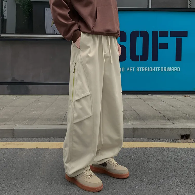 2025新款透气休闲裤潮牌休闲伞兵裤ins高街宽松山系可束脚阔腿