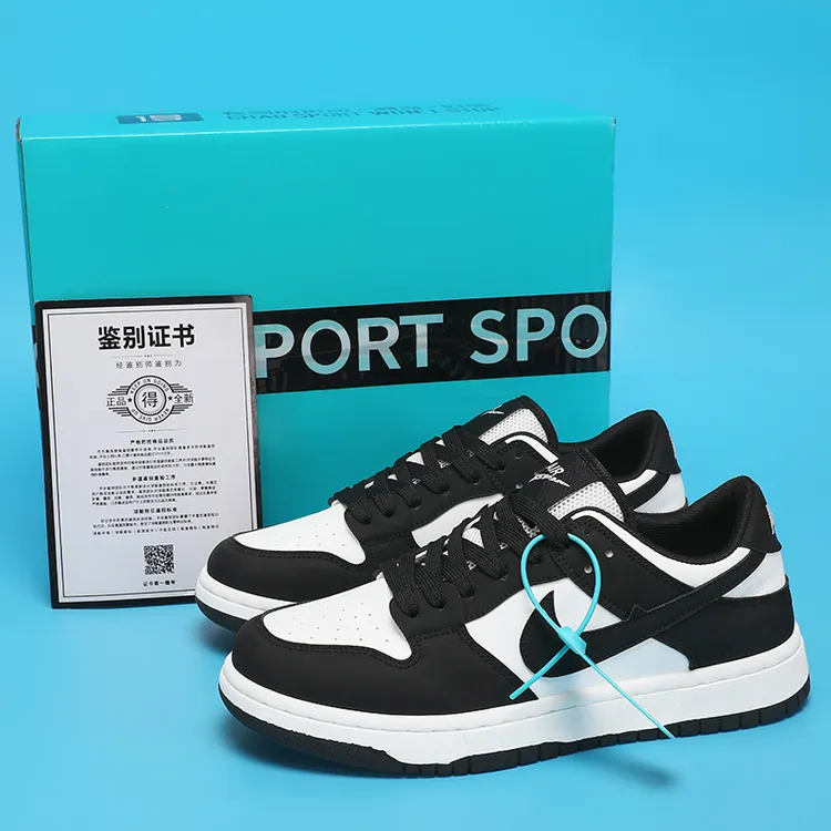 AJ男鞋2025秋冬季新款黑白熊猫dunk低帮板鞋子软底运动女士鞋耐磨