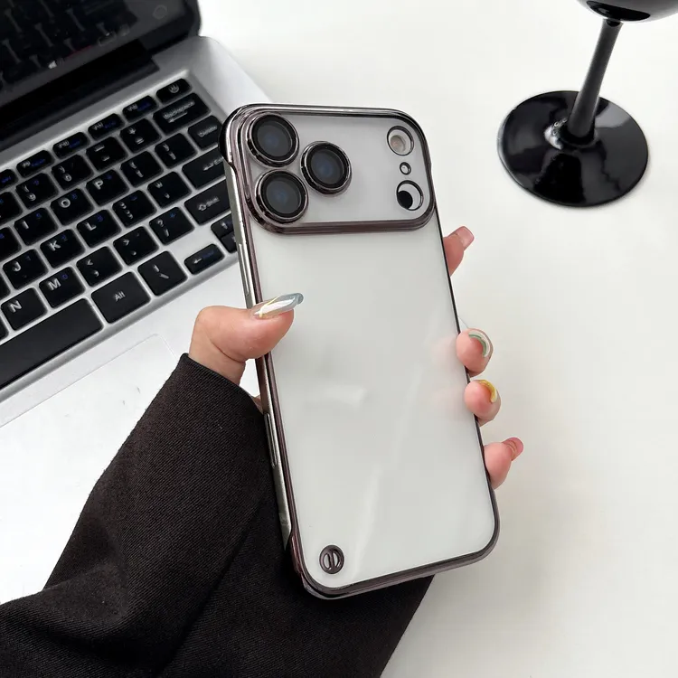 适用iPhone17手机壳新款苹果16/15/14/13电镀无边框镜头全包防摔