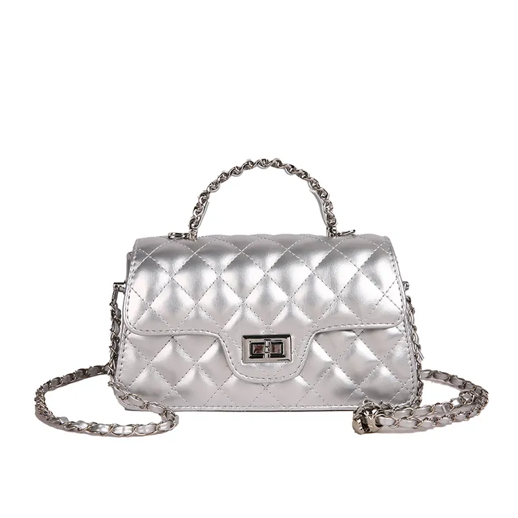 拉链小香风斜挎包黑色小香风包包四季单肩菱格包网红款