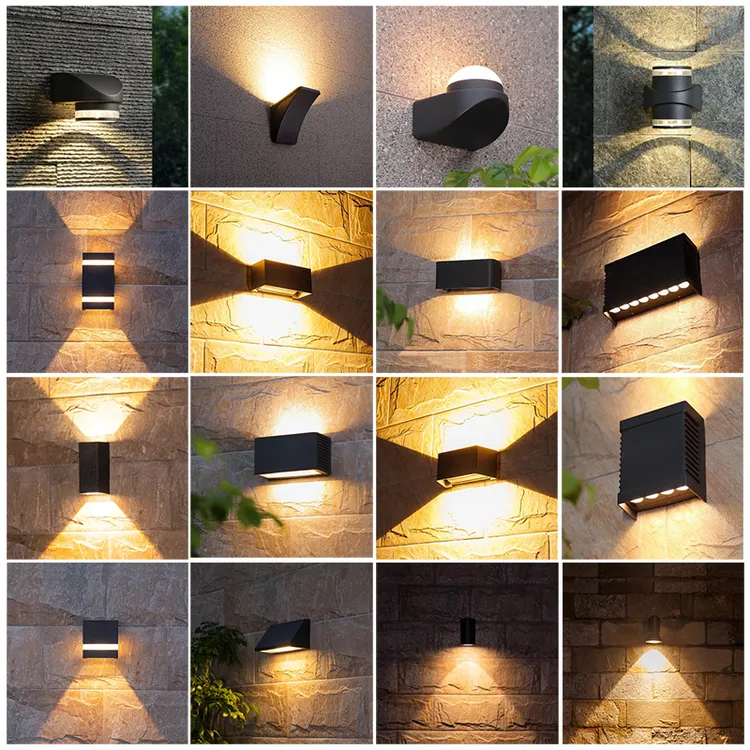 户外壁灯简约现代别墅外墙庭院灯防水超亮led铸铝足功率照明柱灯