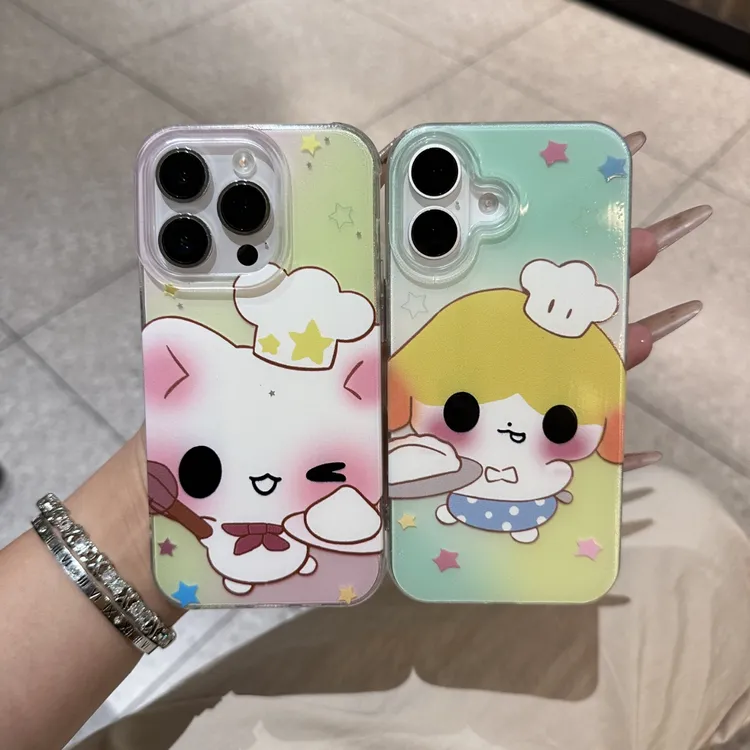 卡通可爱萌物大厨imd适用苹果17/16/15华为p70手机壳iPhone14oppo