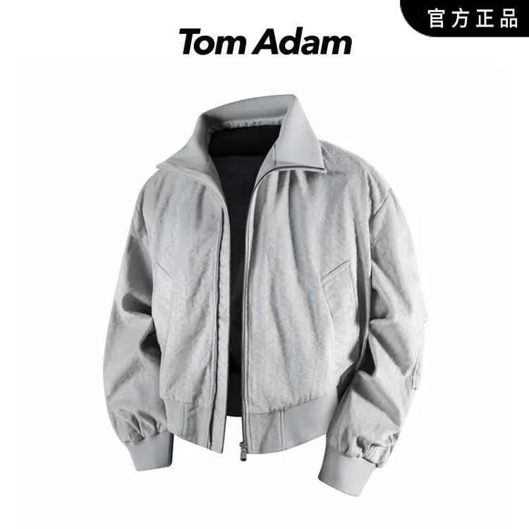 TOMADAM翻领夹克男外套春秋季百搭休闲宽松上衣2025新款青年短款