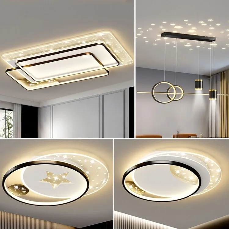 中山灯具全光谱客厅灯北欧全屋套装组合风轻奢护眼吸顶灯现代简约