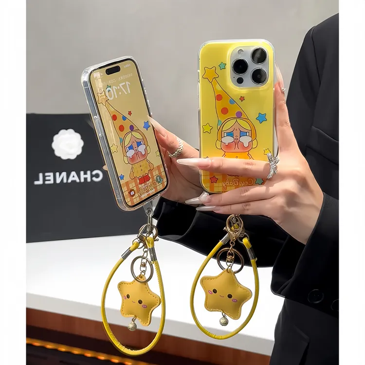 雅天立白鹿同款星星人适用苹果17/16手机壳华为vivo小米oppo女15
