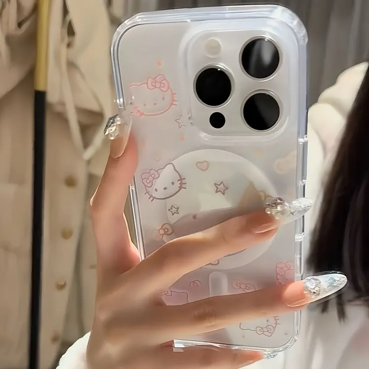 BANCA星星Kitty高透磁吸壳适用iPhone16promax手机壳苹果15/14/13