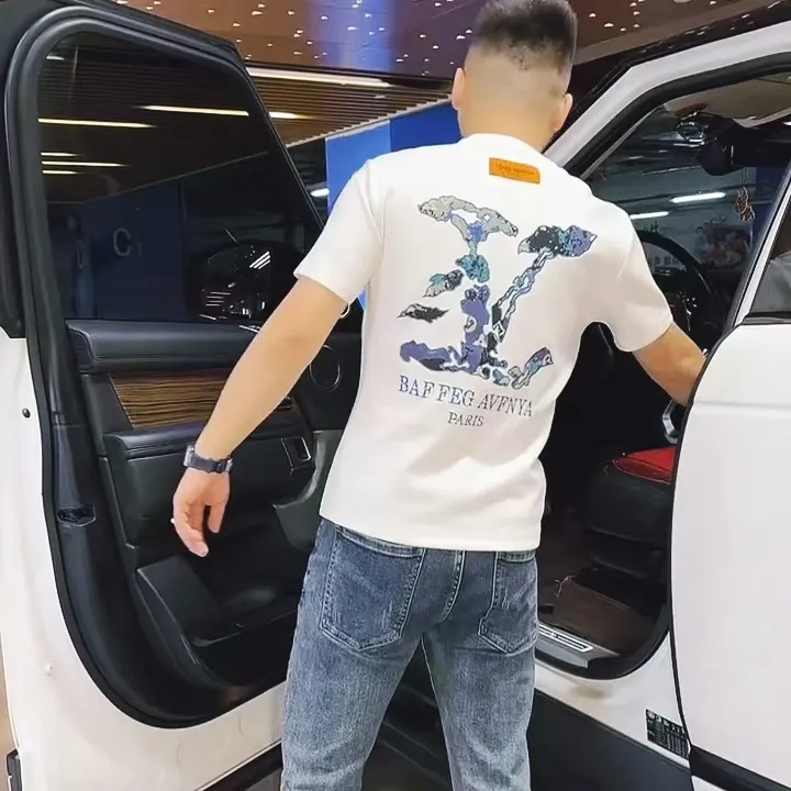 重磅春夏季上衣纯棉短袖T恤男新款潮牌休闲潮流百搭时尚上衣男士