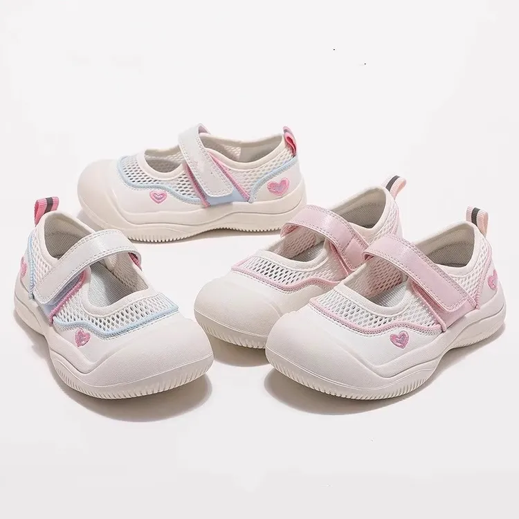 ABC女童夏季包头凉鞋2025新款儿童网面透气鞋子休闲防滑运动鞋女