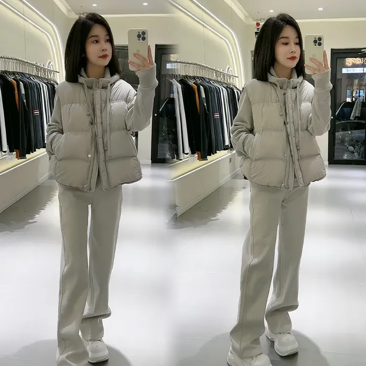 2025秋冬新款时尚显瘦气质网红高档套装女高级百搭宽松大码三件套