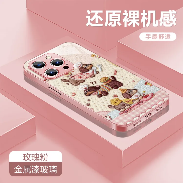 厨师腊肠狗适用苹果17/16华为P70/vivo/oppo金属漆玻璃防摔手机壳