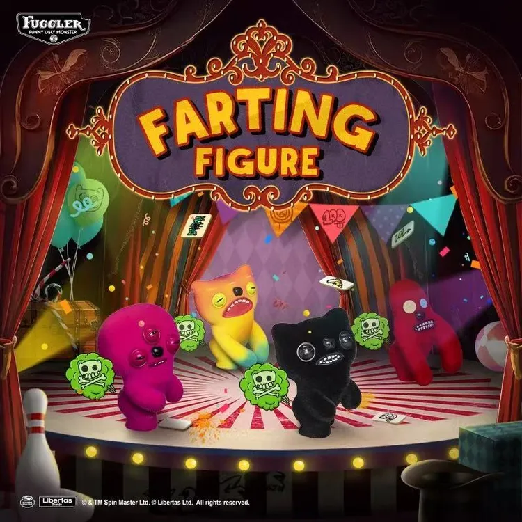 FUGGLER官方正版音效系列发声玩具感应触摸放屁声模型玩具摆件