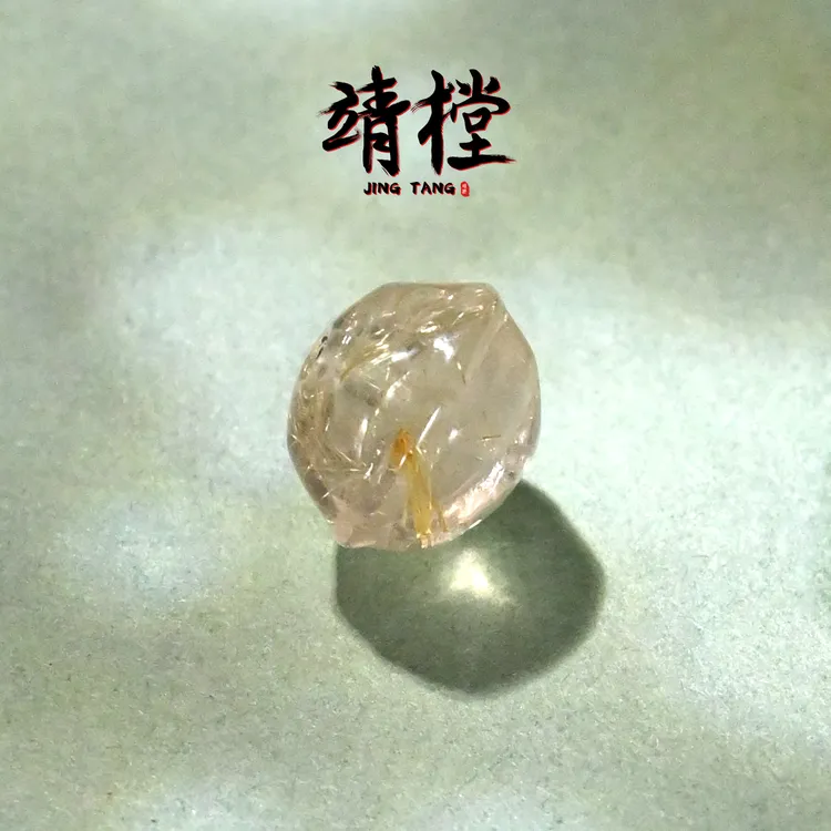 8MM金发晶横打百香籽散珠文玩手串手链DIY配饰配珠腰珠顶珠单珠子