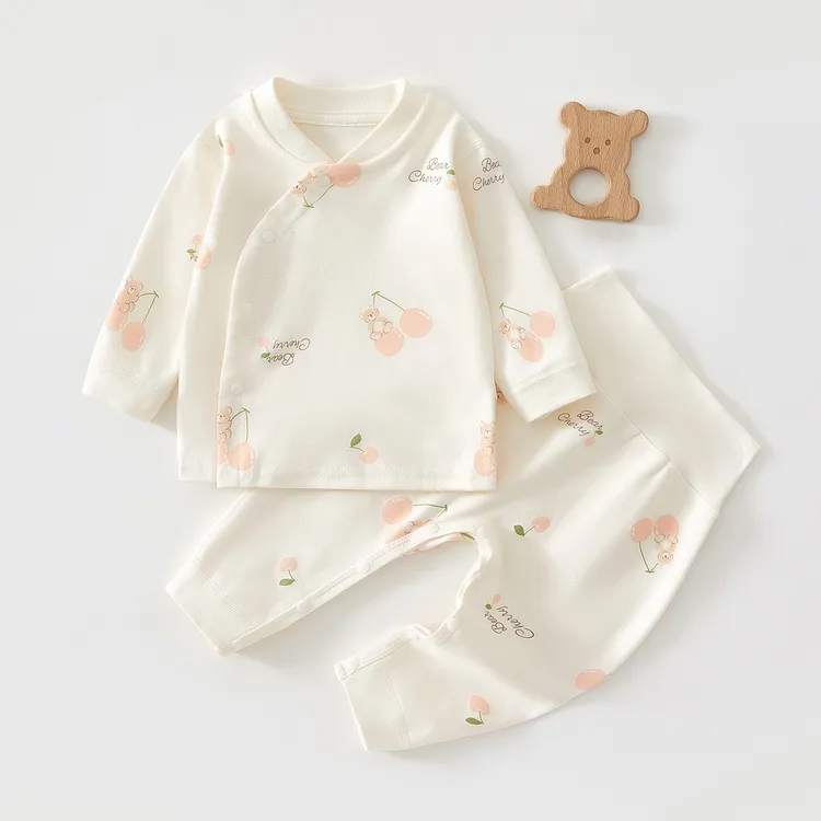 宝宝保暖内衣套装秋衣秋裤纯棉婴幼儿高腰护肚服儿童分体打底春秋