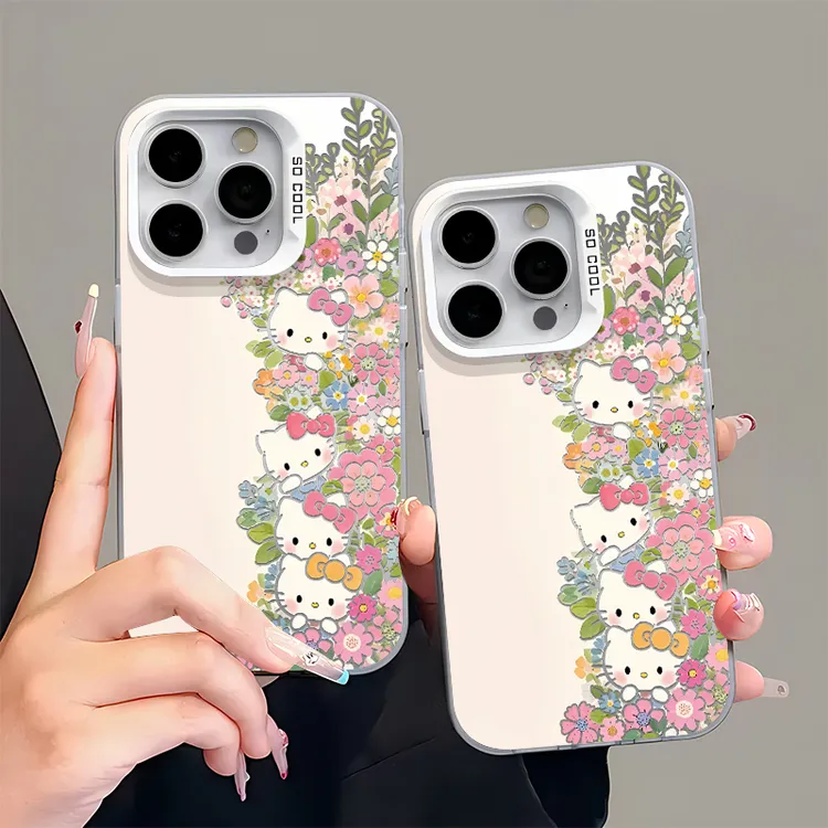 欧克里里彩银花丛凯蒂适用苹果16promax手机壳华为oppo小米15vivo