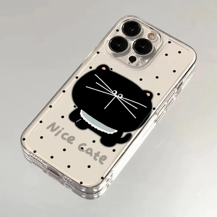 BANCA波点大脸猫咪适用iPhone16/15手机壳苹果14华为vivo小米oppo