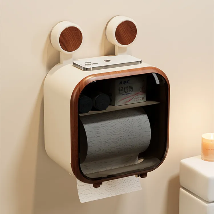 吸盘卫生间厕纸盒免打孔防水厕所纸巾盒卫生纸置物架壁挂式抽纸盒