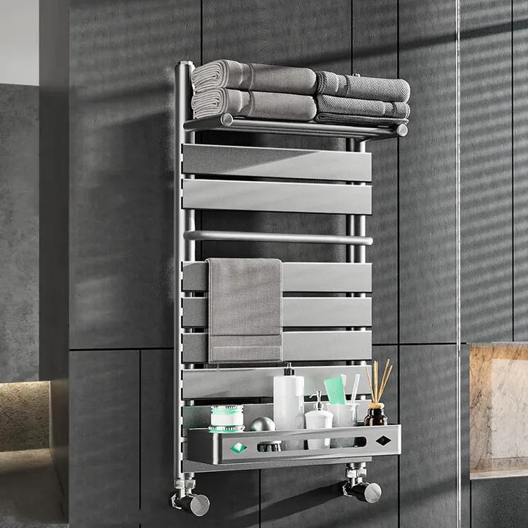 铜铝复合小背篓卫浴暖气片家用集中供暖卫生间置物架水暖毛巾架