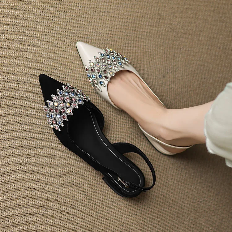 时尚凉鞋女士款轻奢2025新款流行小众爆款明星同款百搭鞋子尖头高