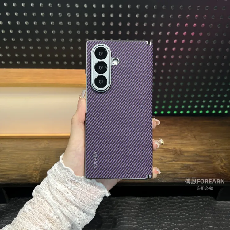 适用于三星Galaxy ZFold7手机壳fold7折叠屏f7真皮中轴铰链磁吸款