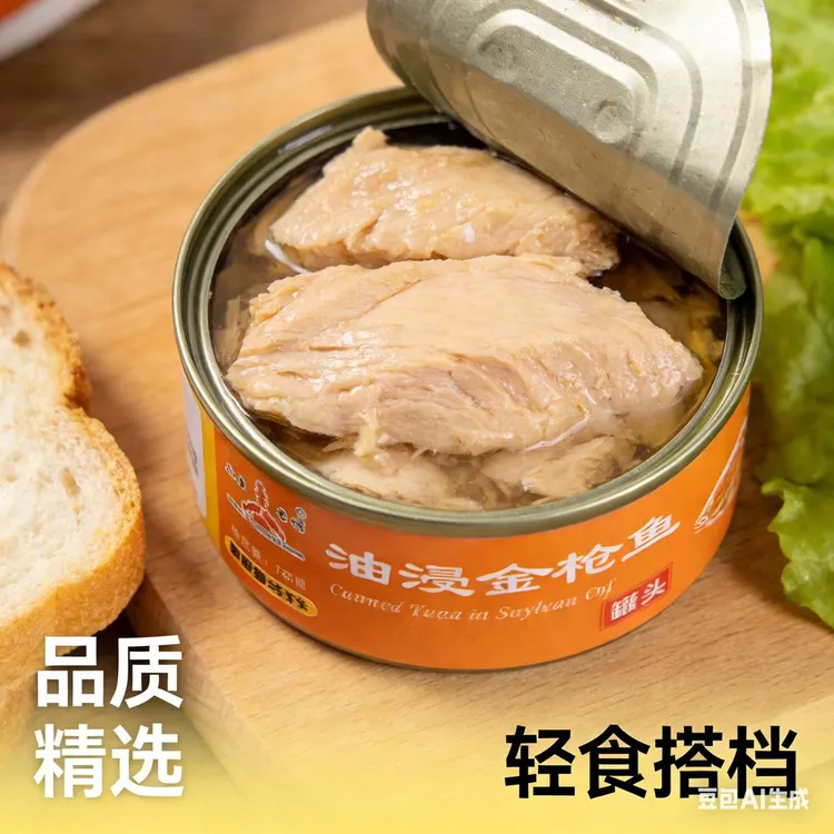 【甄选】俄式风味蓝鳍金枪鱼罐头高蛋白正品高质量商品图