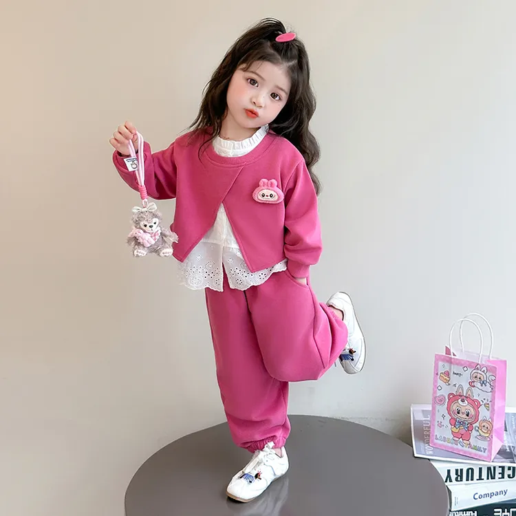 女童套装秋季2025新款洋气时髦儿童女宝秋装巨好看卫衣休闲两件套