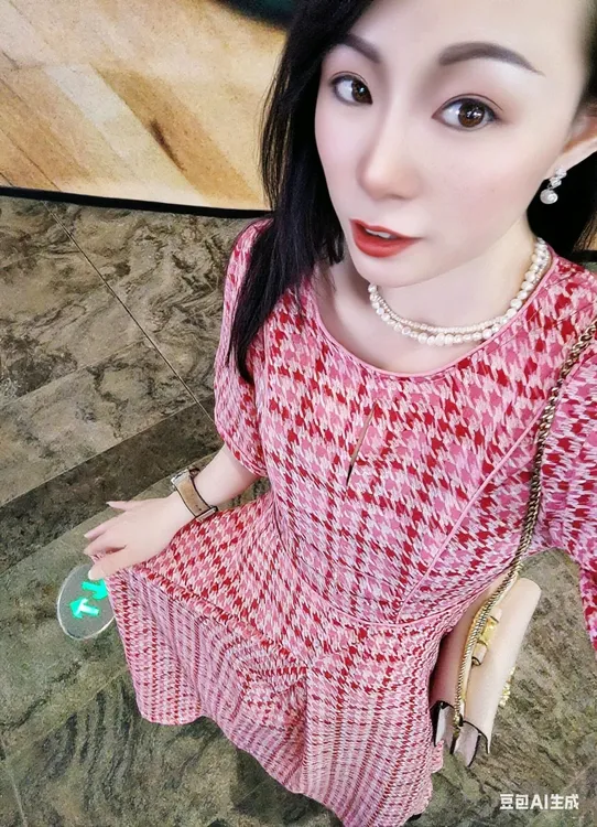 法式高级感格子印花茶歇长裙子夏季气质连衣裙显瘦显高单层凉爽