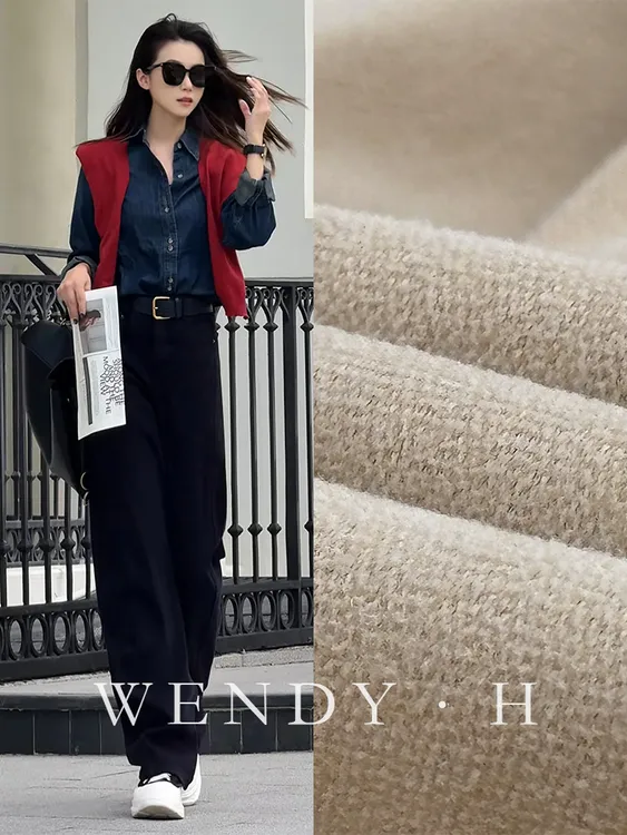 蓝色水洗牛仔裤女2025秋冬新款高腰宽松显瘦加绒加厚休闲弯刀裤子