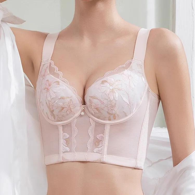 美容院调整型七排扣文胸聚拢上托侧收副乳胸罩矫正外扩防下垂内衣