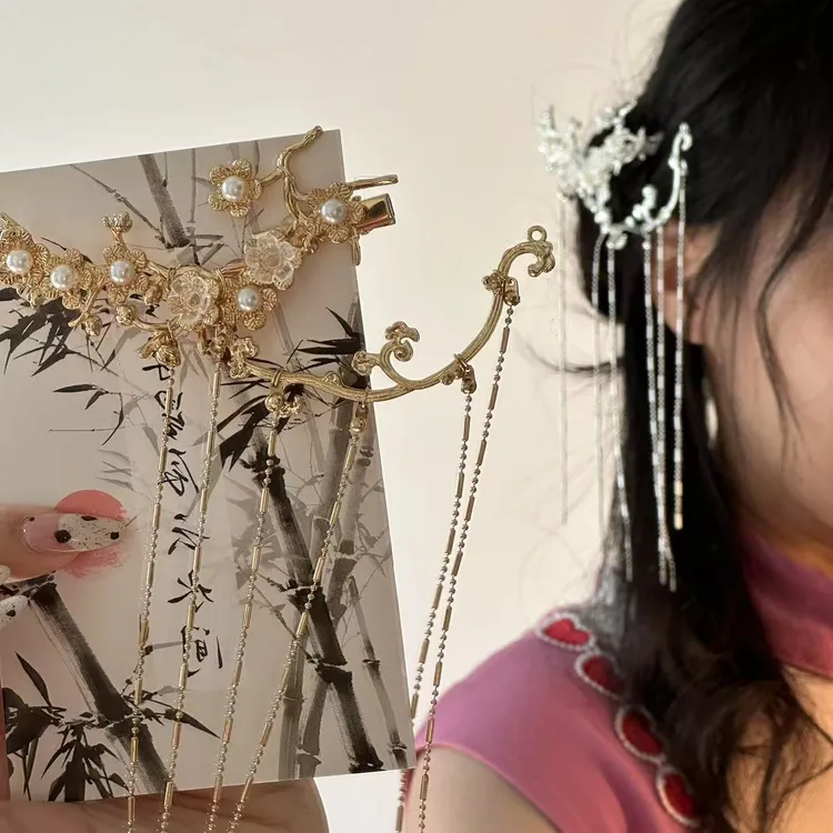 松枝发夹汉服古风配饰发饰