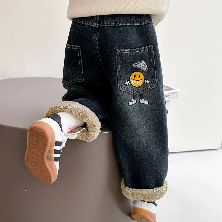 女童裤子2025新款儿童秋冬季加绒加厚保暖长裤女宝宝一体绒休闲裤