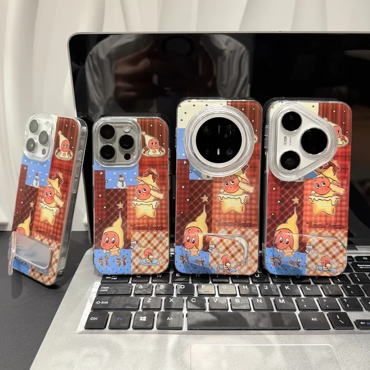 羽纱星星人支架适用苹果/华为/荣耀/OPPO/VIVO/小米手机壳防摔