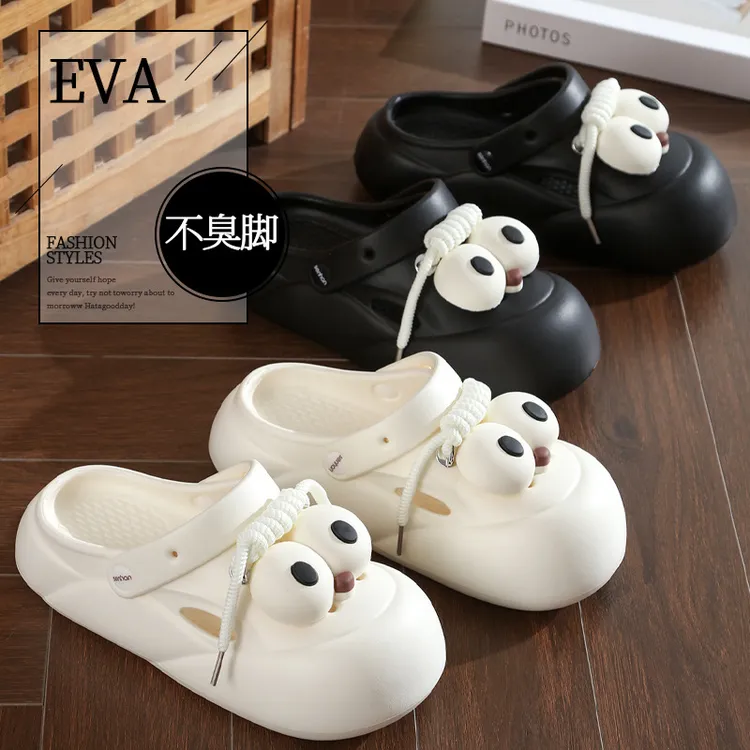 eva洞洞鞋女款夏季海边沙滩凉鞋情侣户外防滑防臭厚底拖鞋男外穿