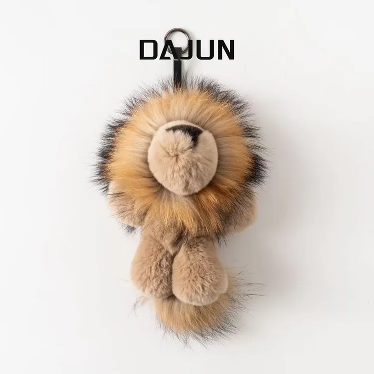 DAJUN大俊 獭兔毛貉子毛狮子手工小挂件大小两个型号