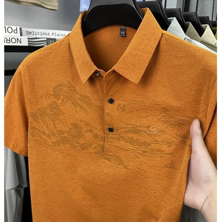 夏季休闲中青年休闲Polo衫翻领商务休闲男修身