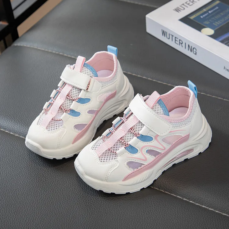 女童运动鞋夏季2025新款儿童网面透气跑步鞋中大童户外休闲鞋男童