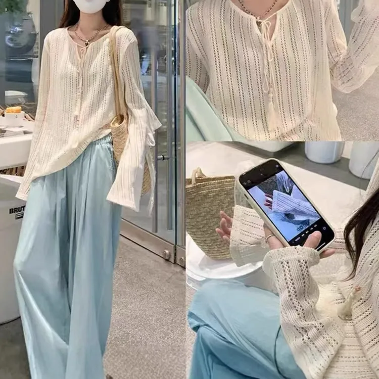 时尚百搭显瘦洋气小众韩版复古休闲法式夏季衬衫女装上衣年春季