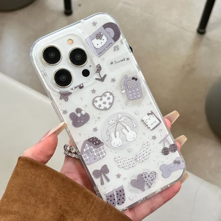 七壳子格纹米菲KT适用苹果华为vivo小米oppo女款iphone15/16/14