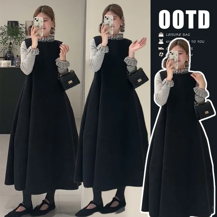 法式极简风时尚孕妇秋冬季新款套装洋气轻熟风精致高质量两件套