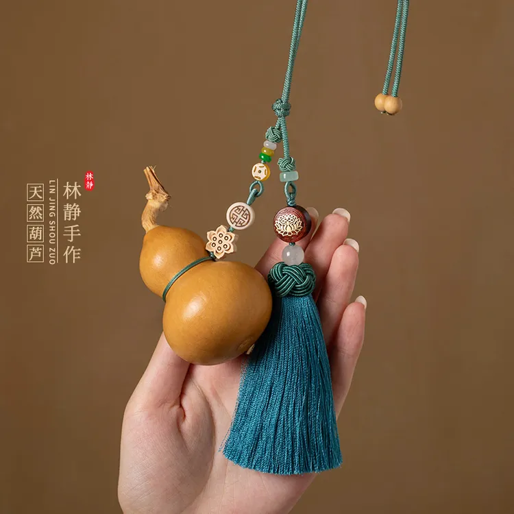 天然真葫芦挂件大客厅对厕所室内开口闭口葫芦摆件流苏挂饰