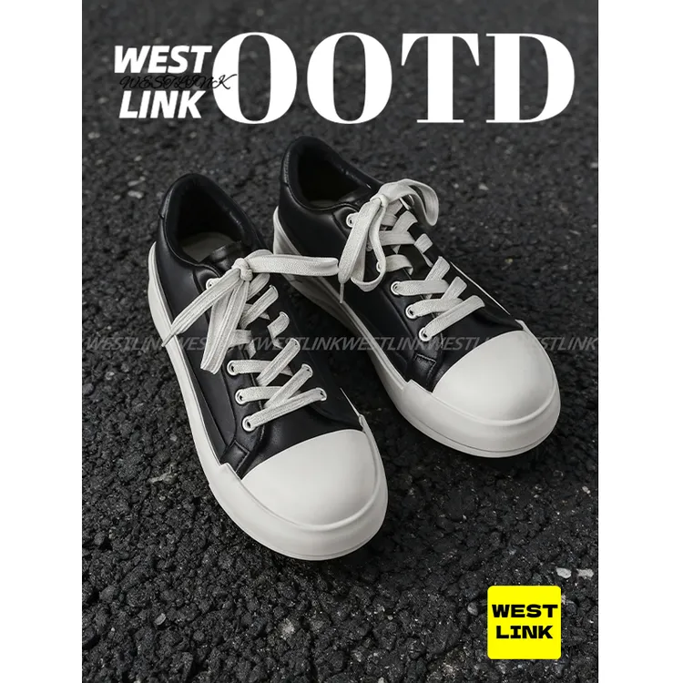 WesTlinK男鞋秋冬新款增高鞋男生百搭德比板鞋学生耐磨经典休闲鞋