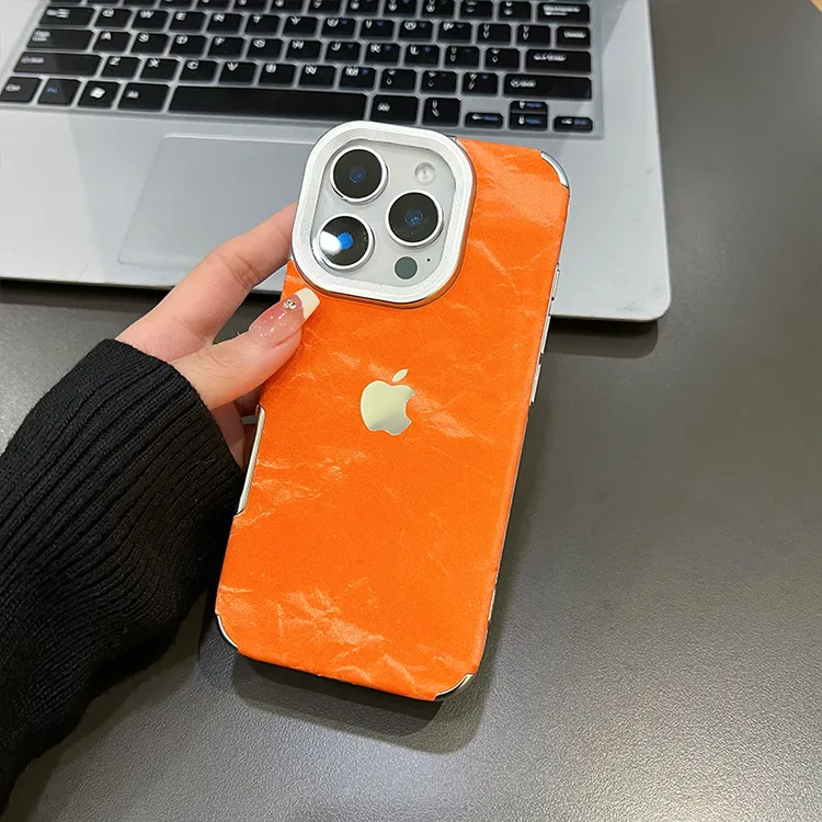 电镀绒布雪山纹适用iPhone17promax苹果15手机壳14高级感13创意12