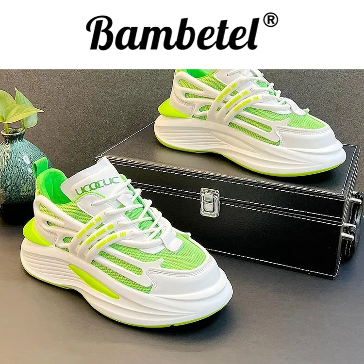 Bambetel高端男鞋时尚潮流老爹鞋新款运动鞋夏季透气网鞋男厚